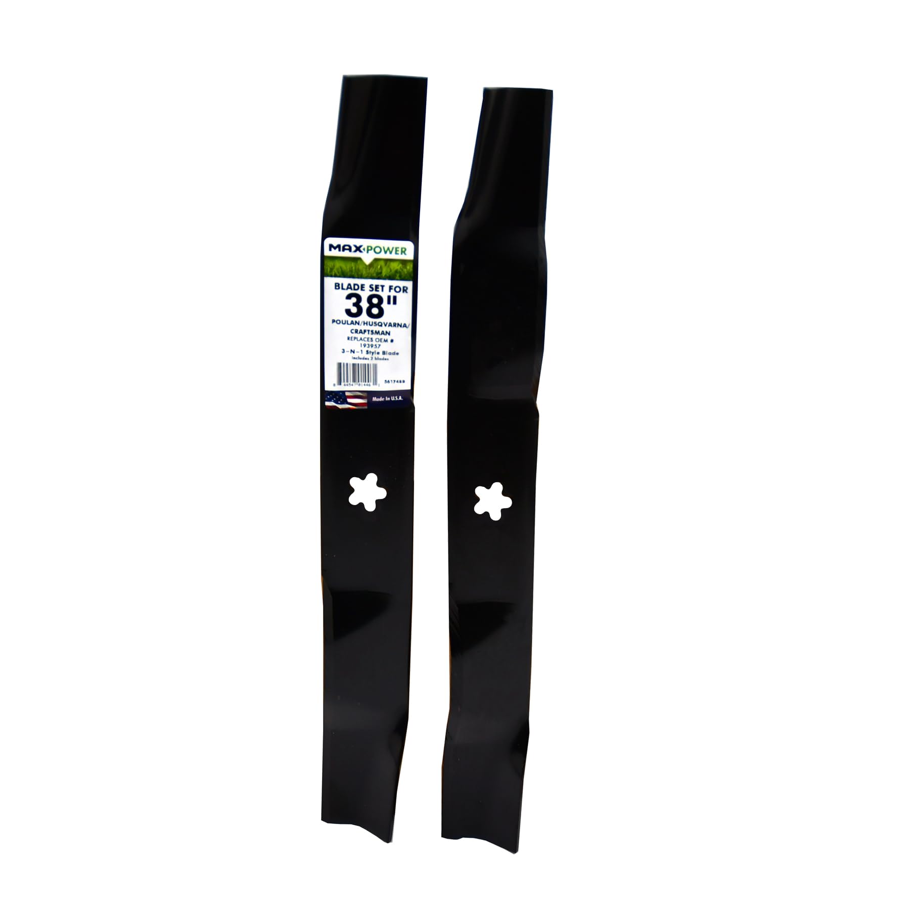 John37【CV-60x3/VF-2,14,102,142,154】 MaxPower 46 in. Lawn Mower Blades for Craftsman, Husqvarna